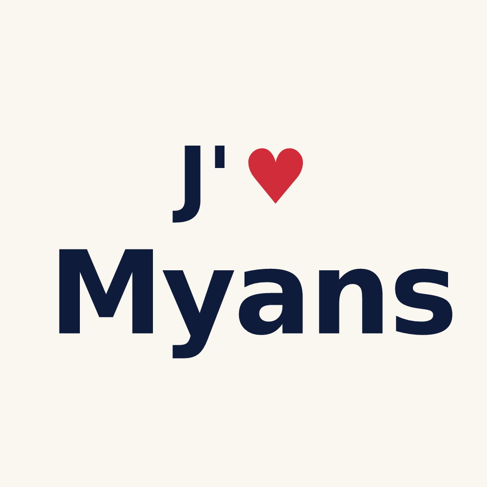 Tasse personnalisée Myans — design J'aime Myans