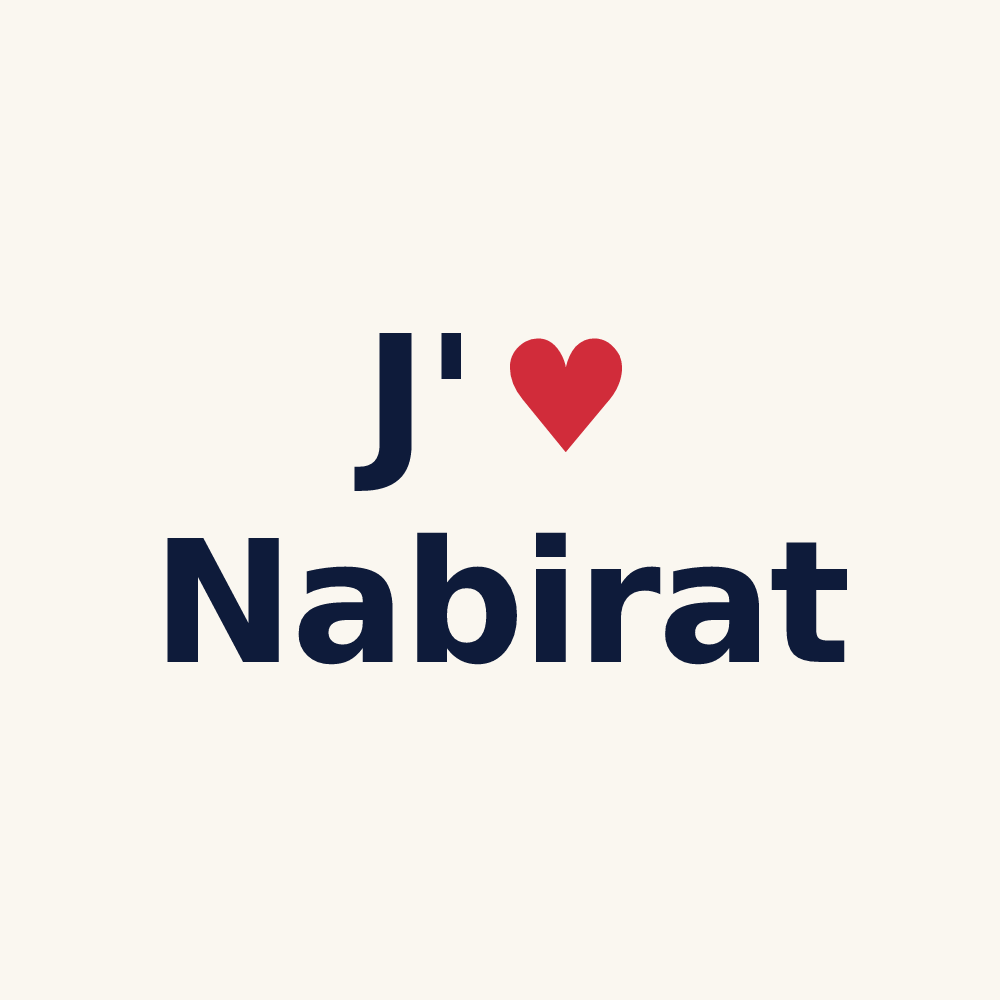 Tasse personnalisée Nabirat — design J'aime Nabirat
