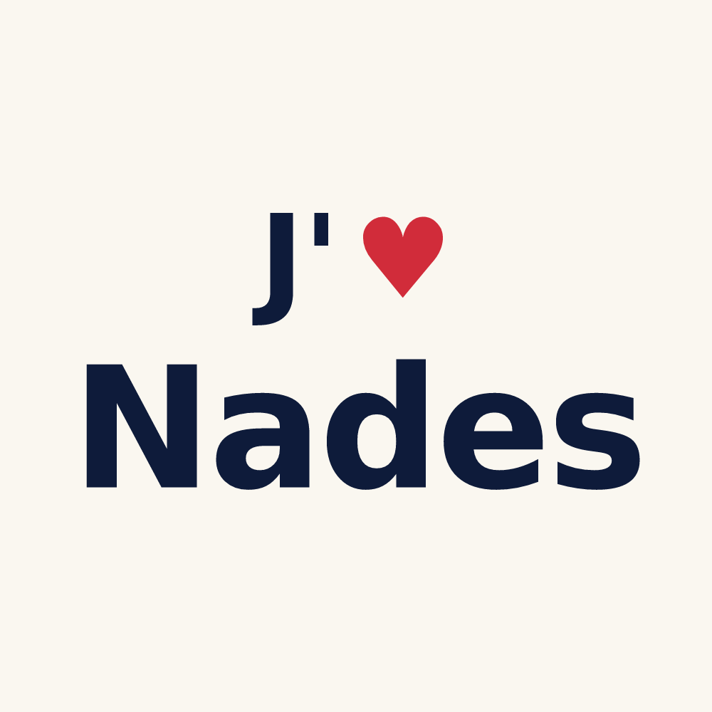 Tasse personnalisée Nades — design J'aime Nades