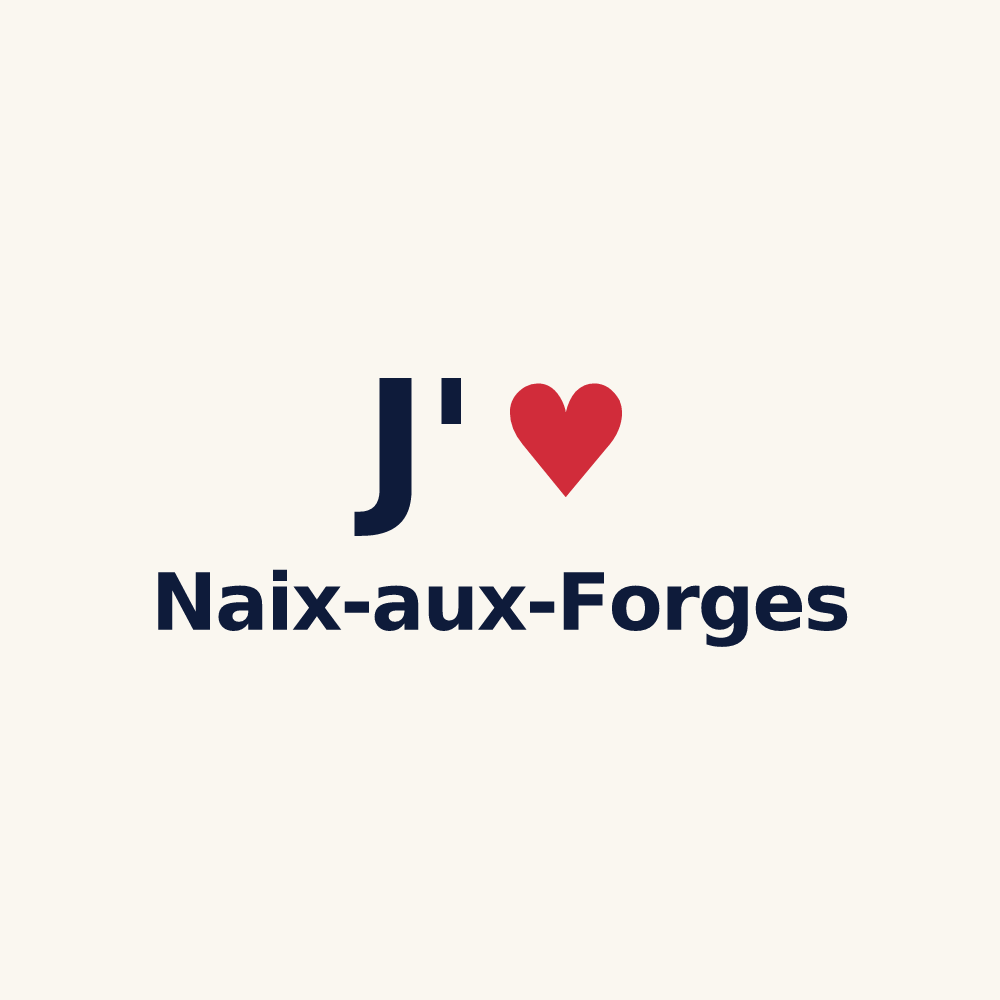 Tasse personnalisée Naix-aux-Forges — design J'aime Naix-aux-Forges