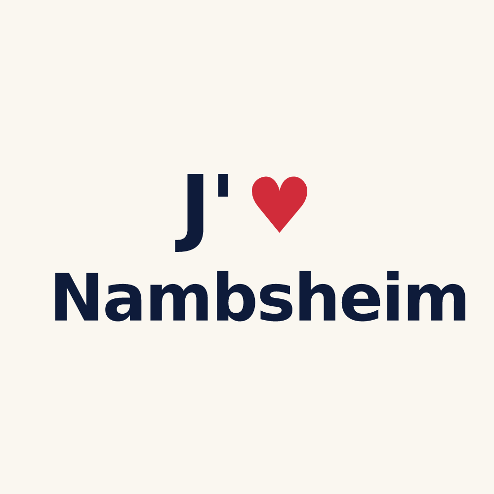 Tasse personnalisée Nambsheim — design J'aime Nambsheim
