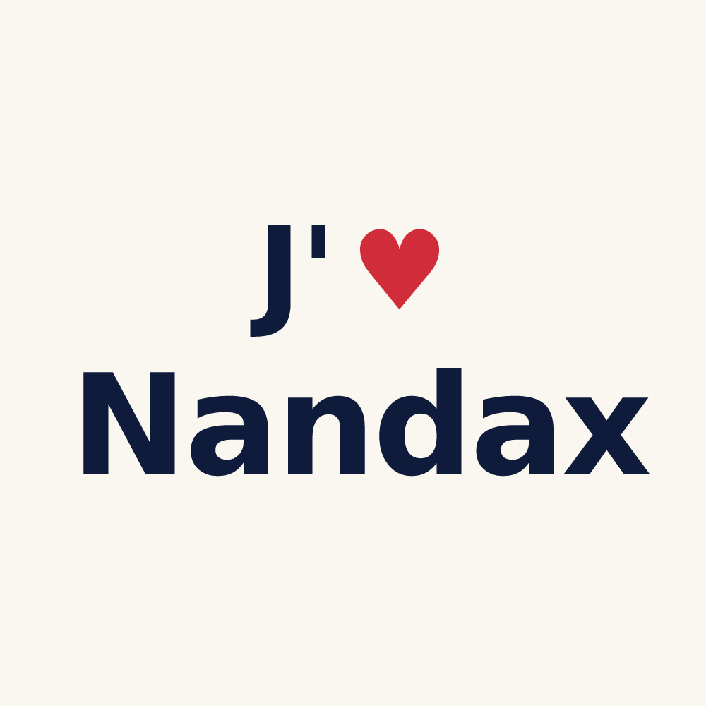 Tasse personnalisée Nandax — design J'aime Nandax