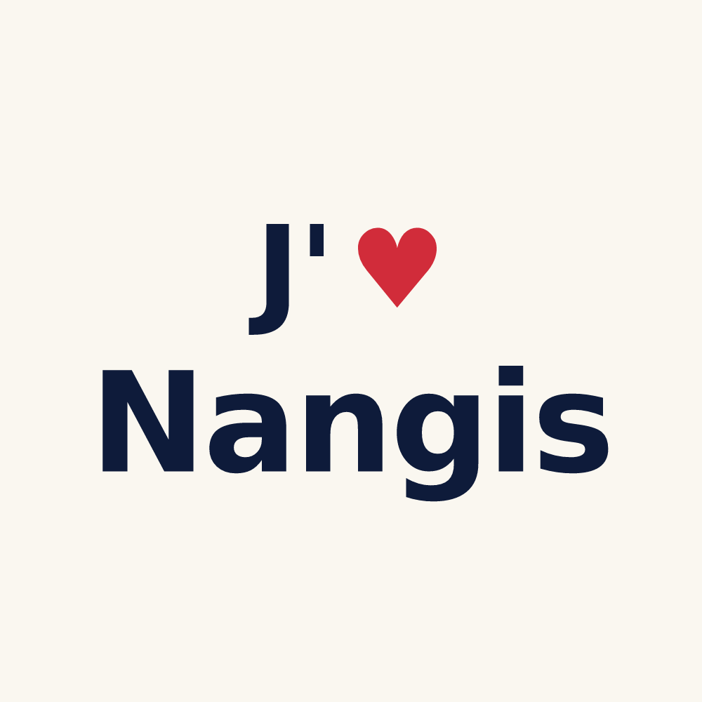 Tasse personnalisée Nangis — design J'aime Nangis