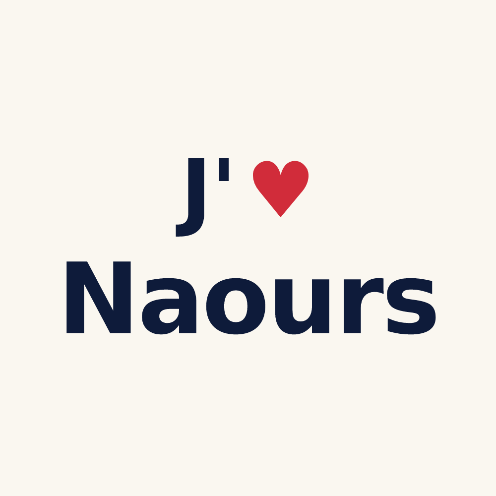 Tasse personnalisée Naours — design J'aime Naours