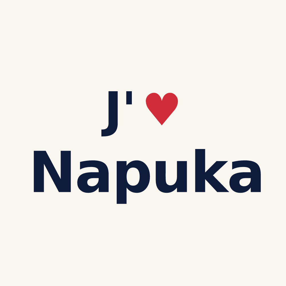 Tasse personnalisée Napuka — design J'aime Napuka