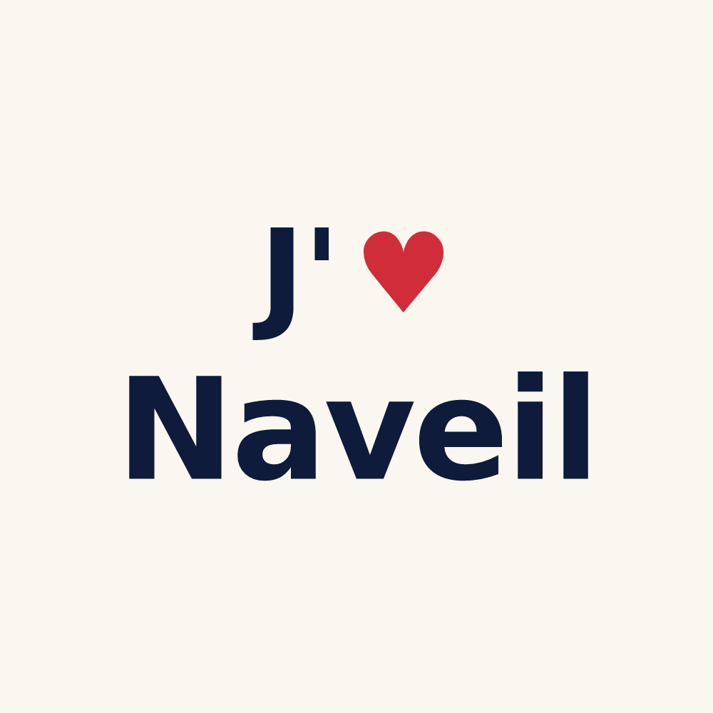Tasse personnalisée Naveil — design J'aime Naveil