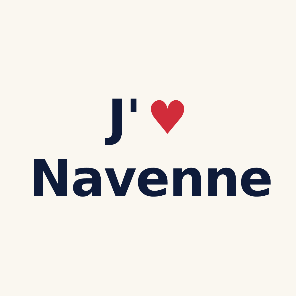 Tasse personnalisée Navenne — design J'aime Navenne