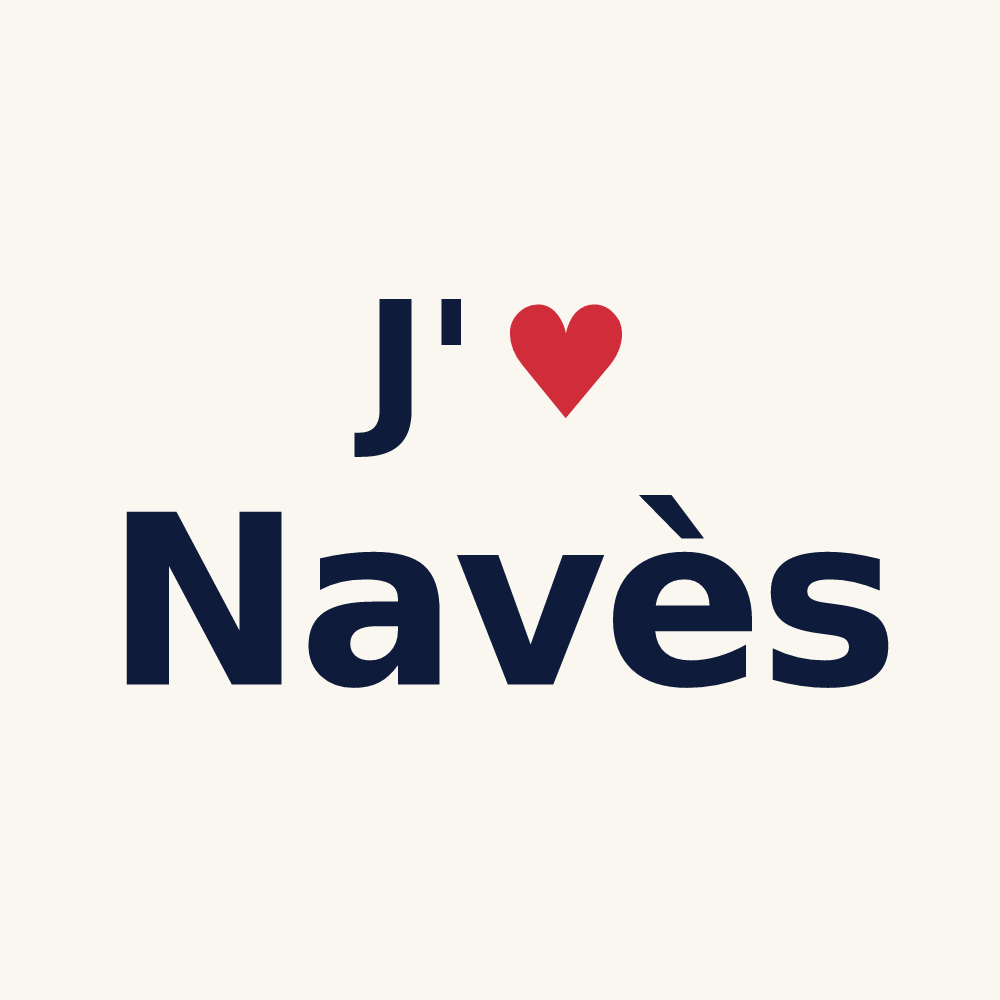 Tasse personnalisée Navès — design J'aime Navès