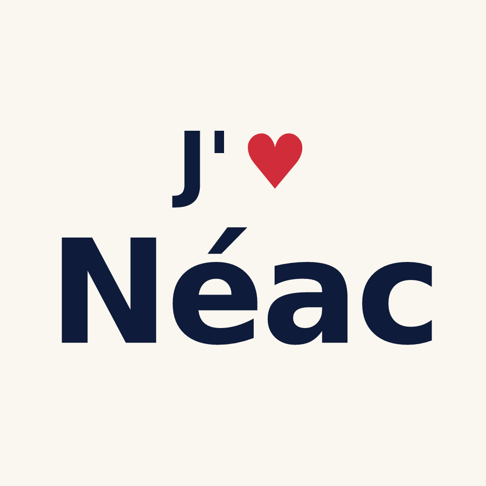 Tasse personnalisée Néac — design J'aime Néac