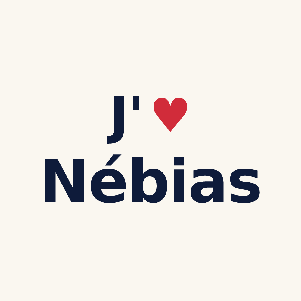 Tasse personnalisée Nébias — design J'aime Nébias