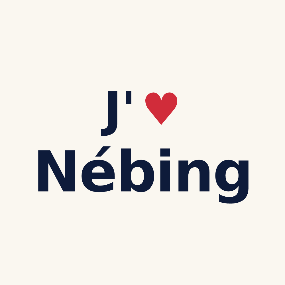 Tasse personnalisée Nébing — design J'aime Nébing