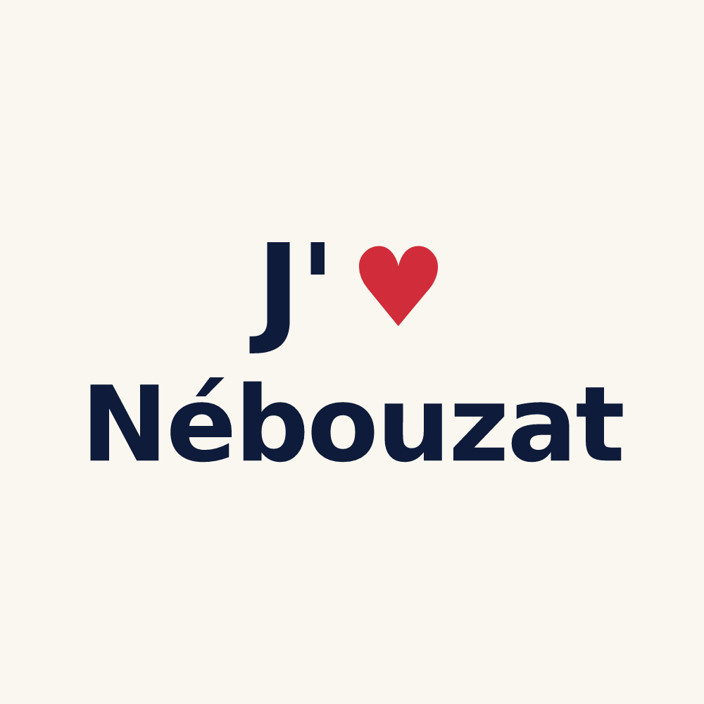 Tasse personnalisée Nébouzat — design J'aime Nébouzat