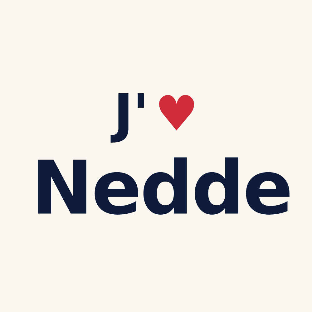 Tasse personnalisée Nedde — design J'aime Nedde