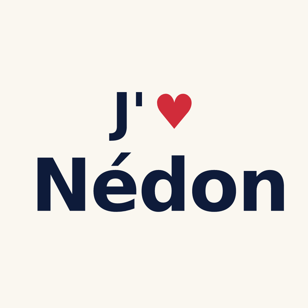 Tasse personnalisée Nédon — design J'aime Nédon