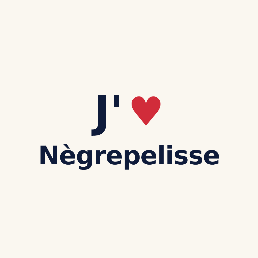Tasse personnalisée Nègrepelisse — design « J'aime Nègrepelisse » imprimé sur la tasse