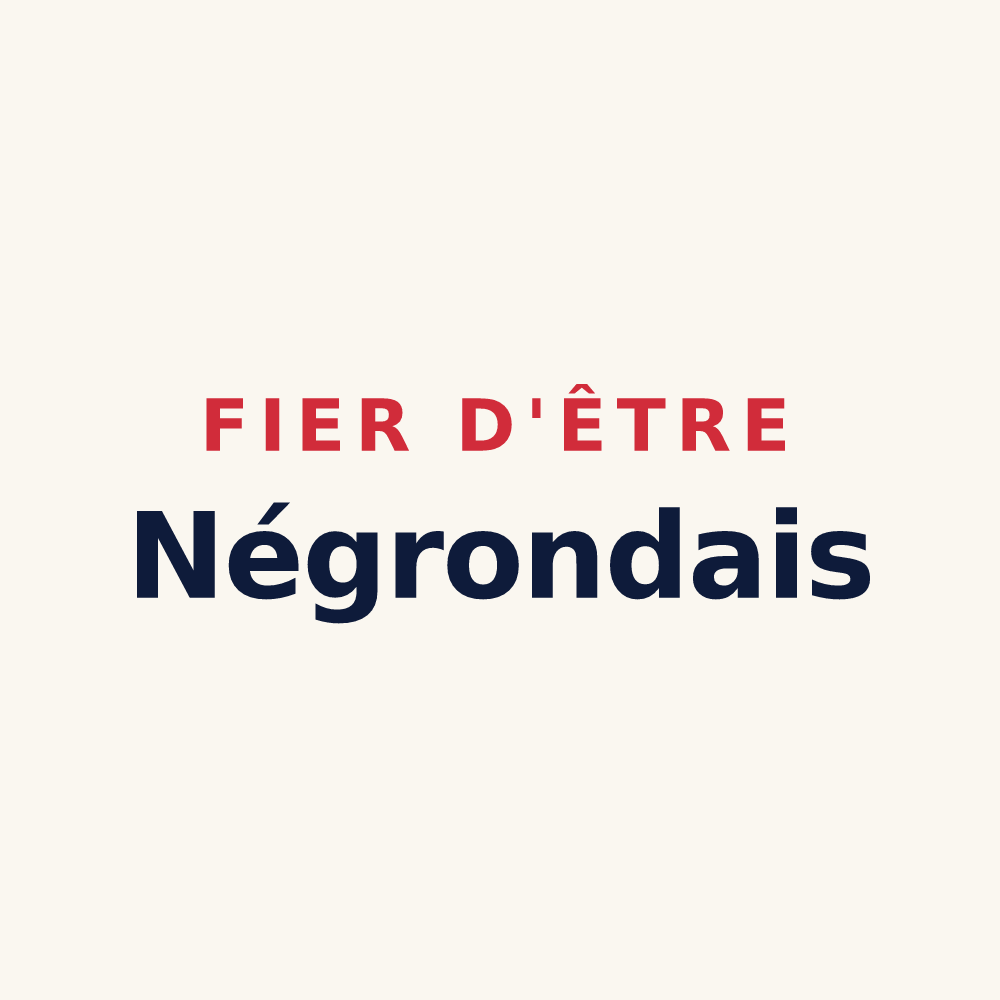 Tasse « Fier d'être Négrondais » — design pour Négrondes