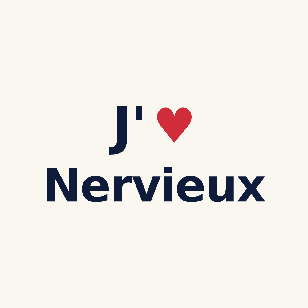 Tasse personnalisée Nervieux — design J'aime Nervieux