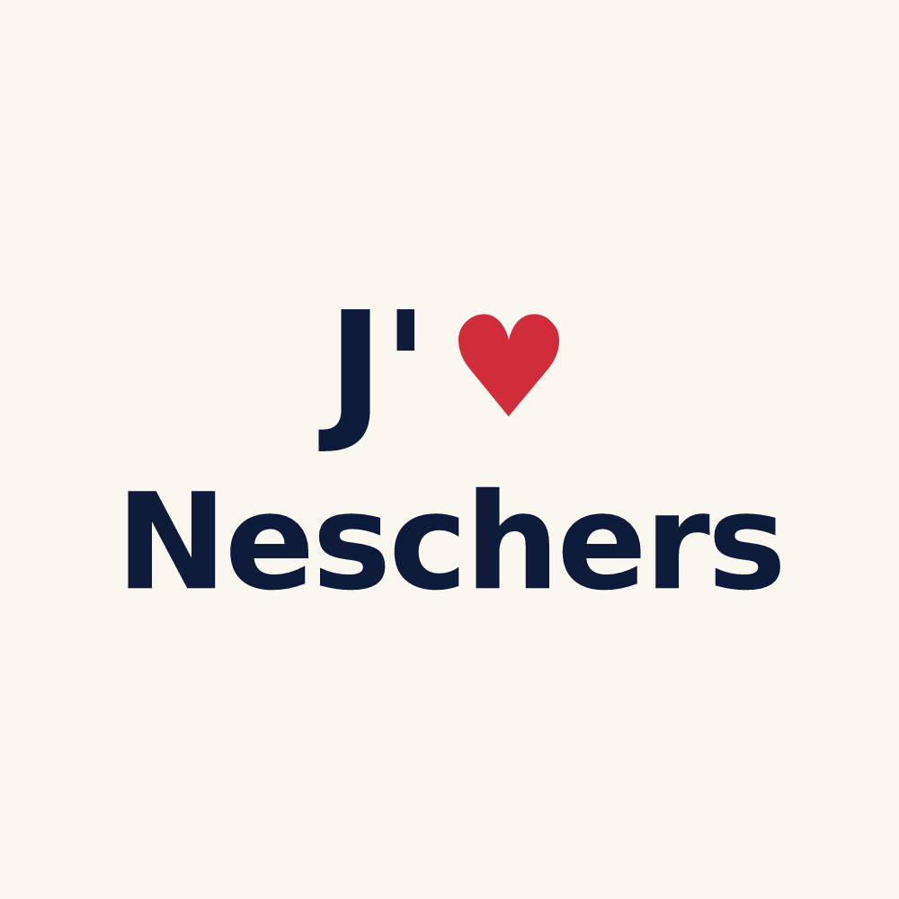 Tasse personnalisée Neschers — design J'aime Neschers