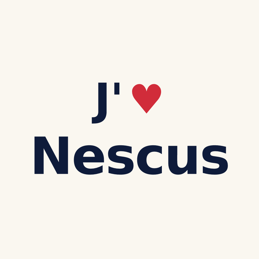 Tasse personnalisée Nescus — design J'aime Nescus