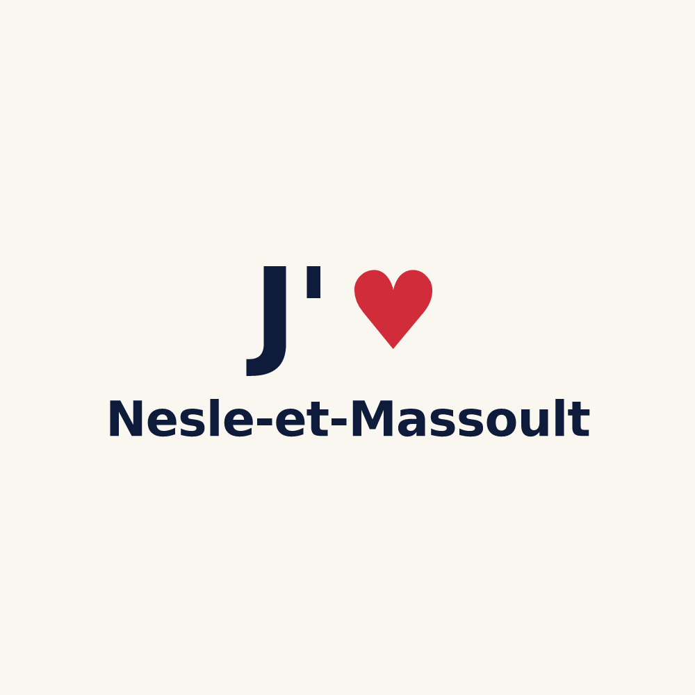 Tasse personnalisée Nesle-et-Massoult — design J'aime Nesle-et-Massoult