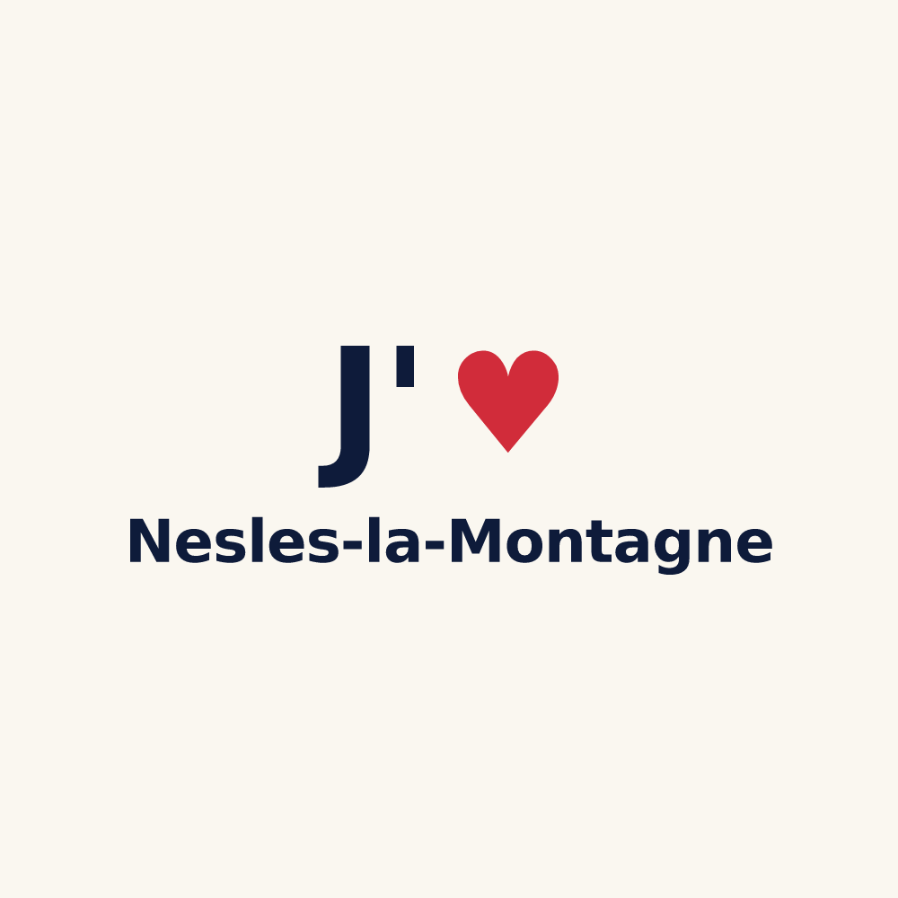 Tasse personnalisée Nesles-la-Montagne — design J'aime Nesles-la-Montagne