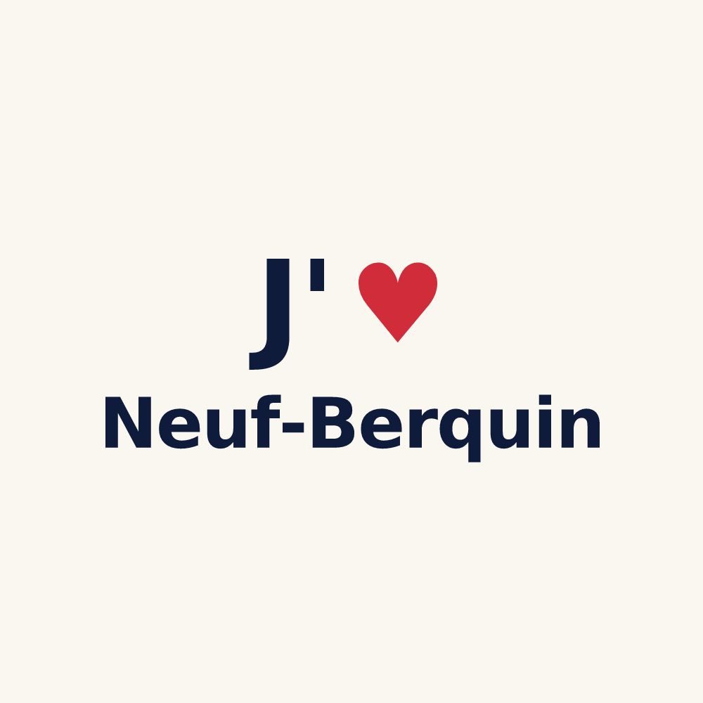 Tasse personnalisée Neuf-Berquin — design J'aime Neuf-Berquin