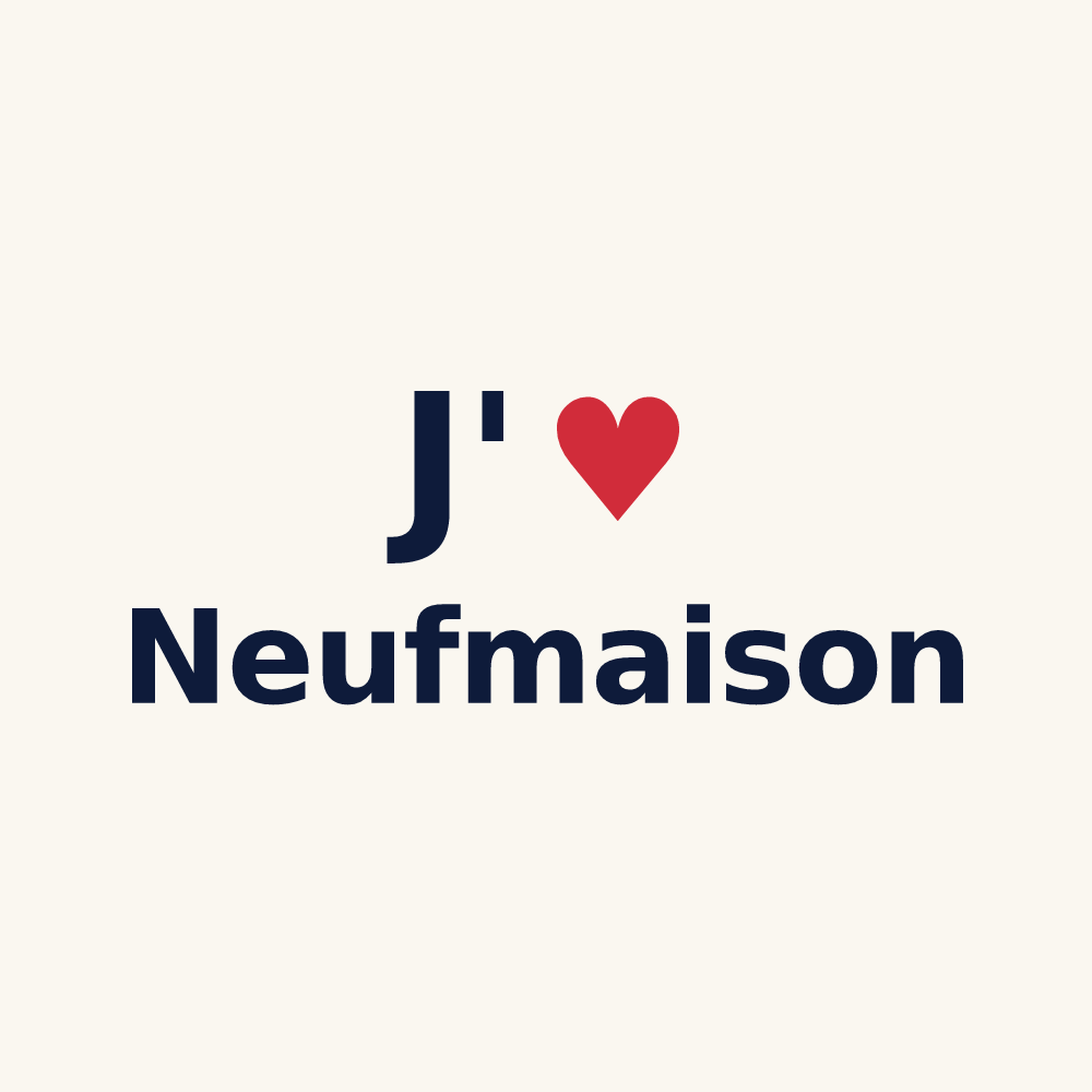 Tasse personnalisée Neufmaison — design J'aime Neufmaison