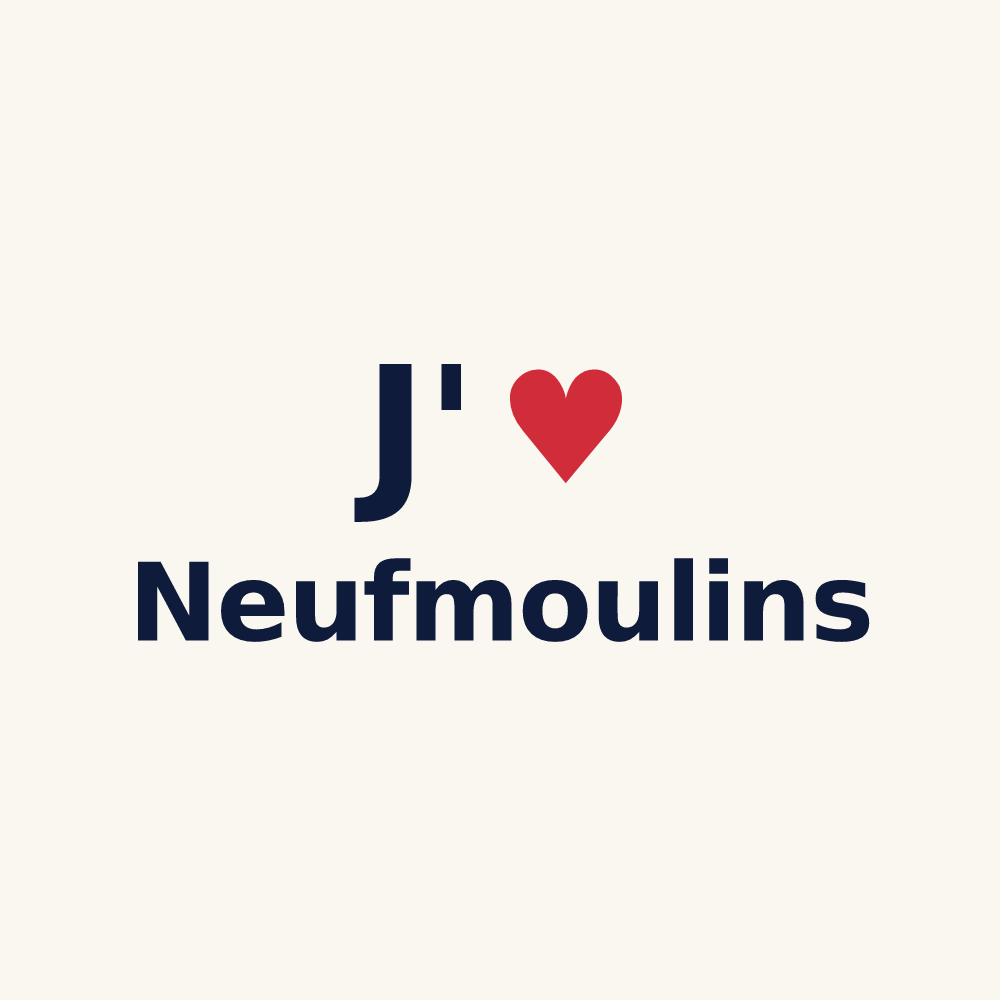 Tasse personnalisée Neufmoulins — design J'aime Neufmoulins