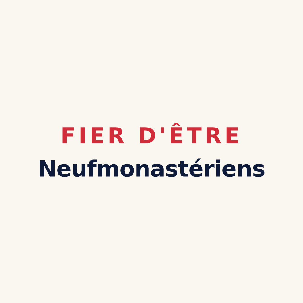 Tasse « Fier d'être Neufmonastériens » — design pour Neufmoutiers-en-Brie