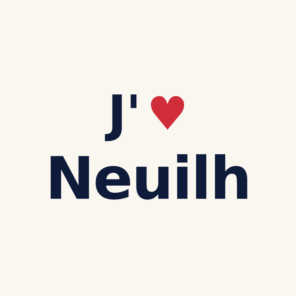 Tasse personnalisée Neuilh — design J'aime Neuilh