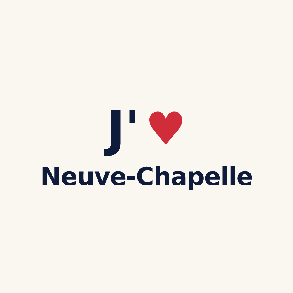 Tasse personnalisée Neuve-Chapelle — design J'aime Neuve-Chapelle