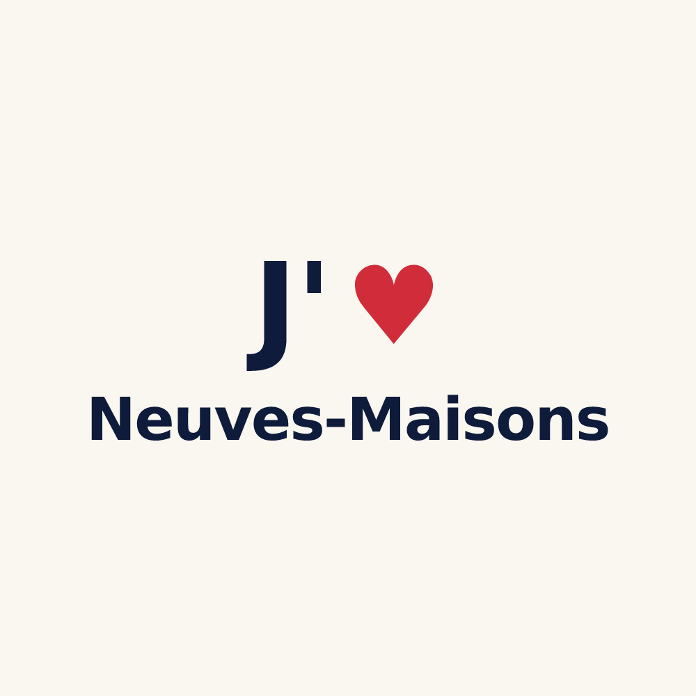 Tasse personnalisée Neuves-Maisons — design J'aime Neuves-Maisons
