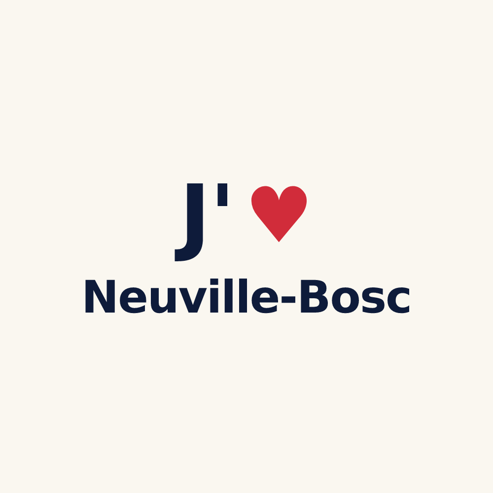 Tasse personnalisée Neuville-Bosc — design J'aime Neuville-Bosc