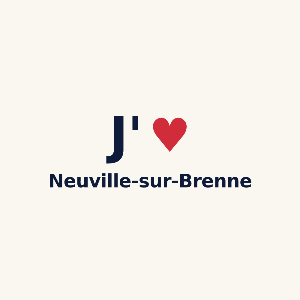 Tasse personnalisée Neuville-sur-Brenne — design J'aime Neuville-sur-Brenne