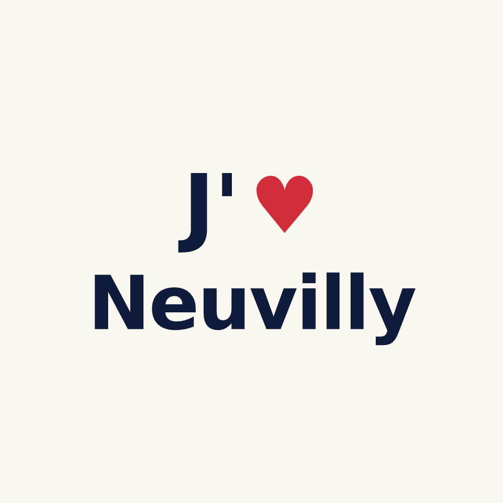 Tasse personnalisée Neuvilly — design J'aime Neuvilly