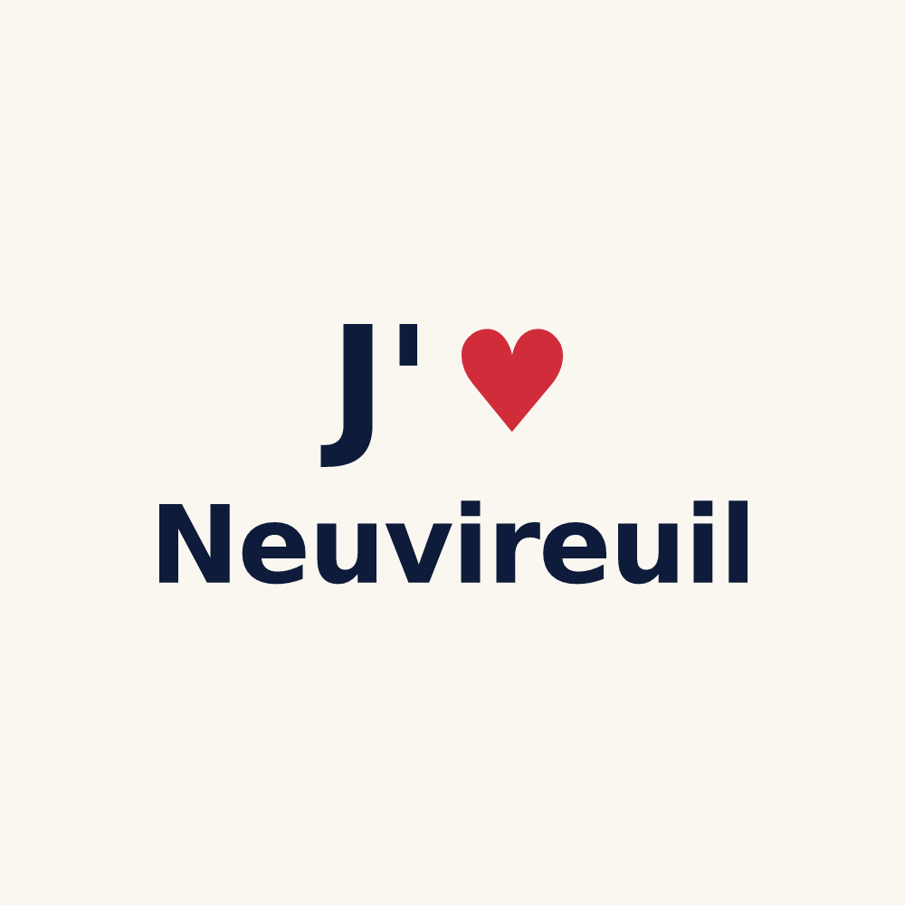 Tasse personnalisée Neuvireuil — design « J'aime Neuvireuil » imprimé sur la tasse