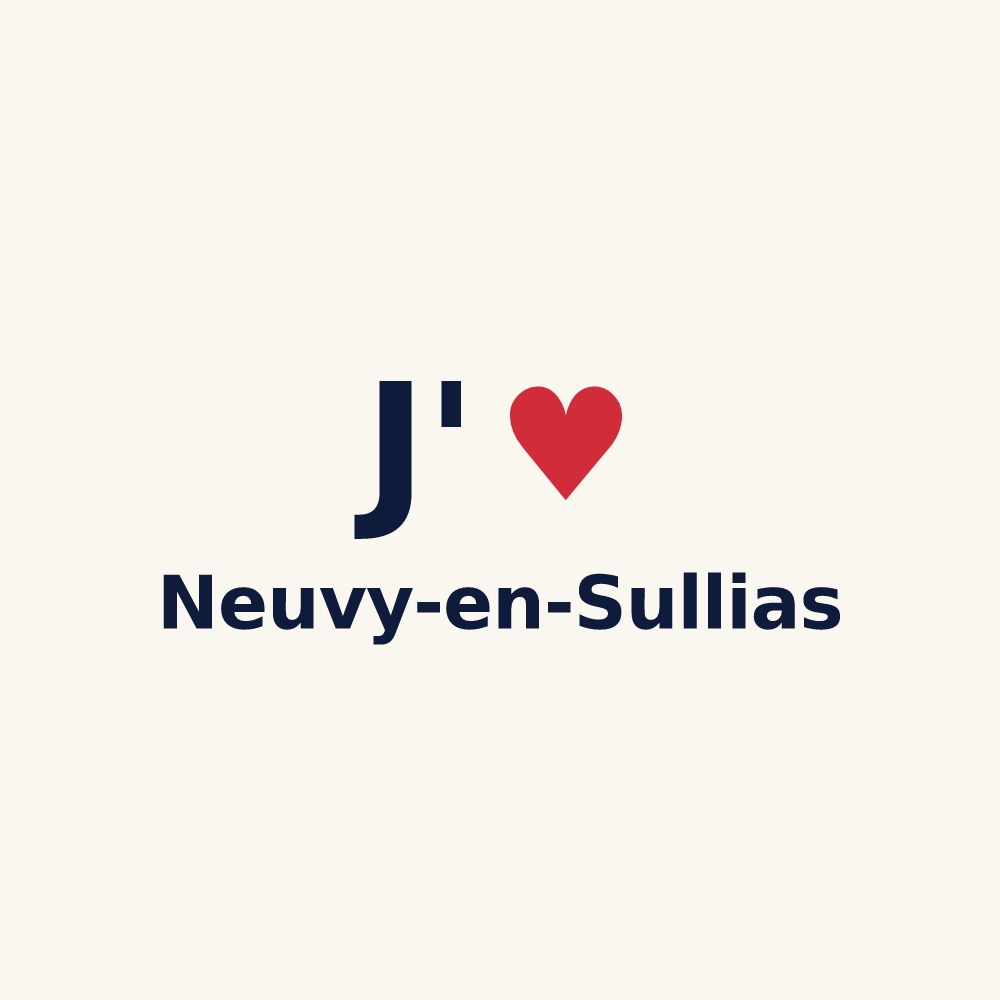 Tasse personnalisée Neuvy-en-Sullias — design J'aime Neuvy-en-Sullias