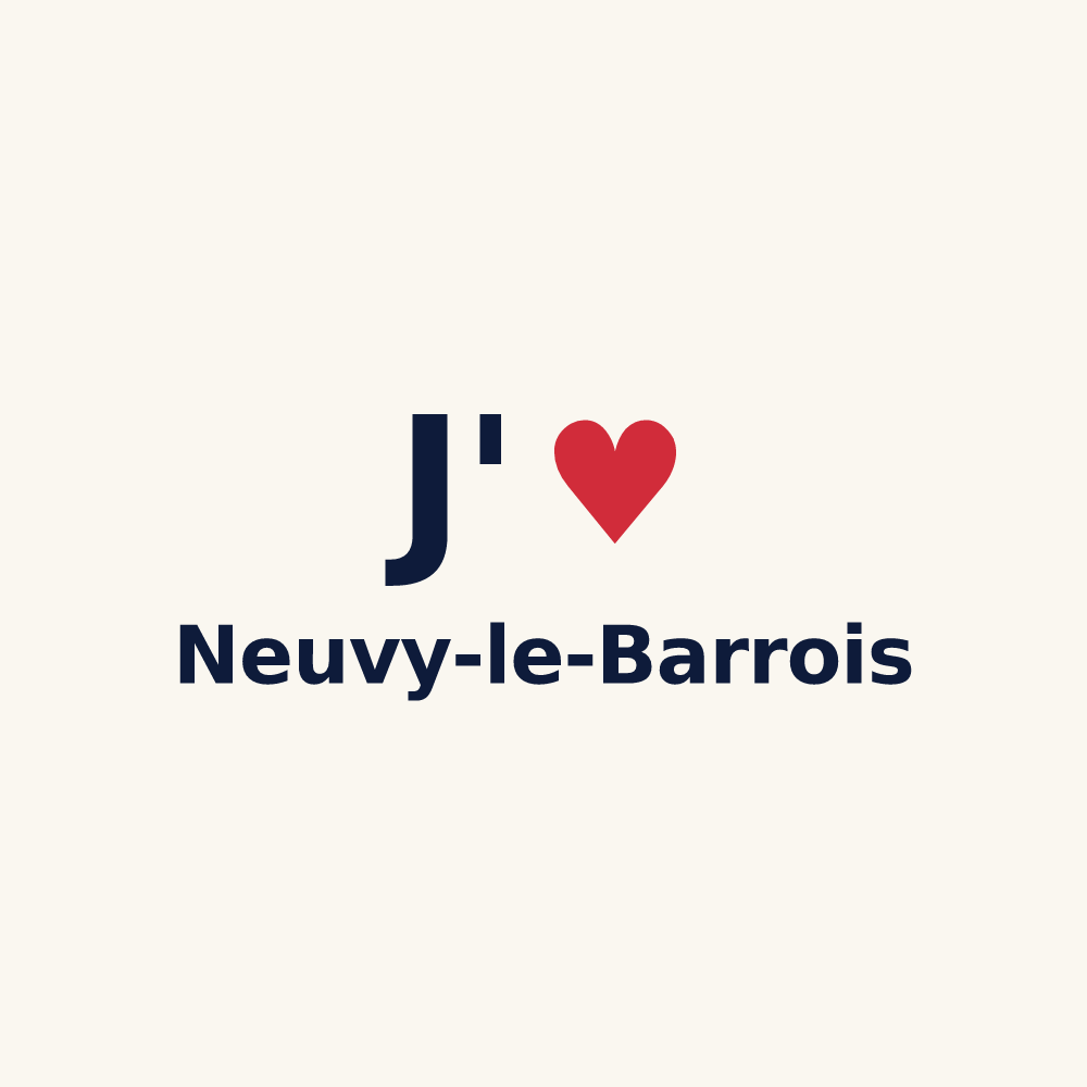 Tasse personnalisée Neuvy-le-Barrois — design J'aime Neuvy-le-Barrois