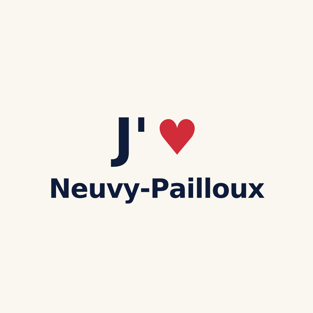 Tasse personnalisée Neuvy-Pailloux — design J'aime Neuvy-Pailloux
