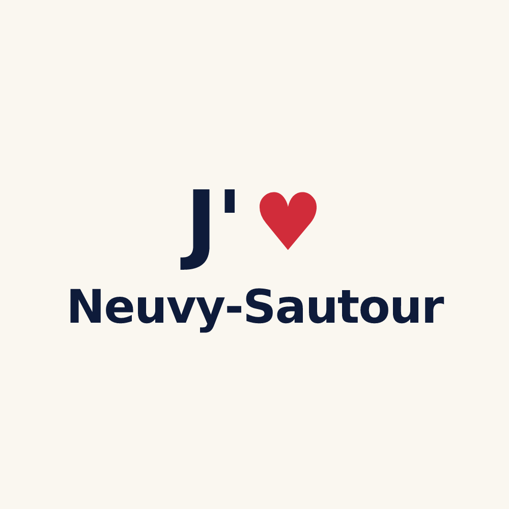 Tasse personnalisée Neuvy-Sautour — design J'aime Neuvy-Sautour