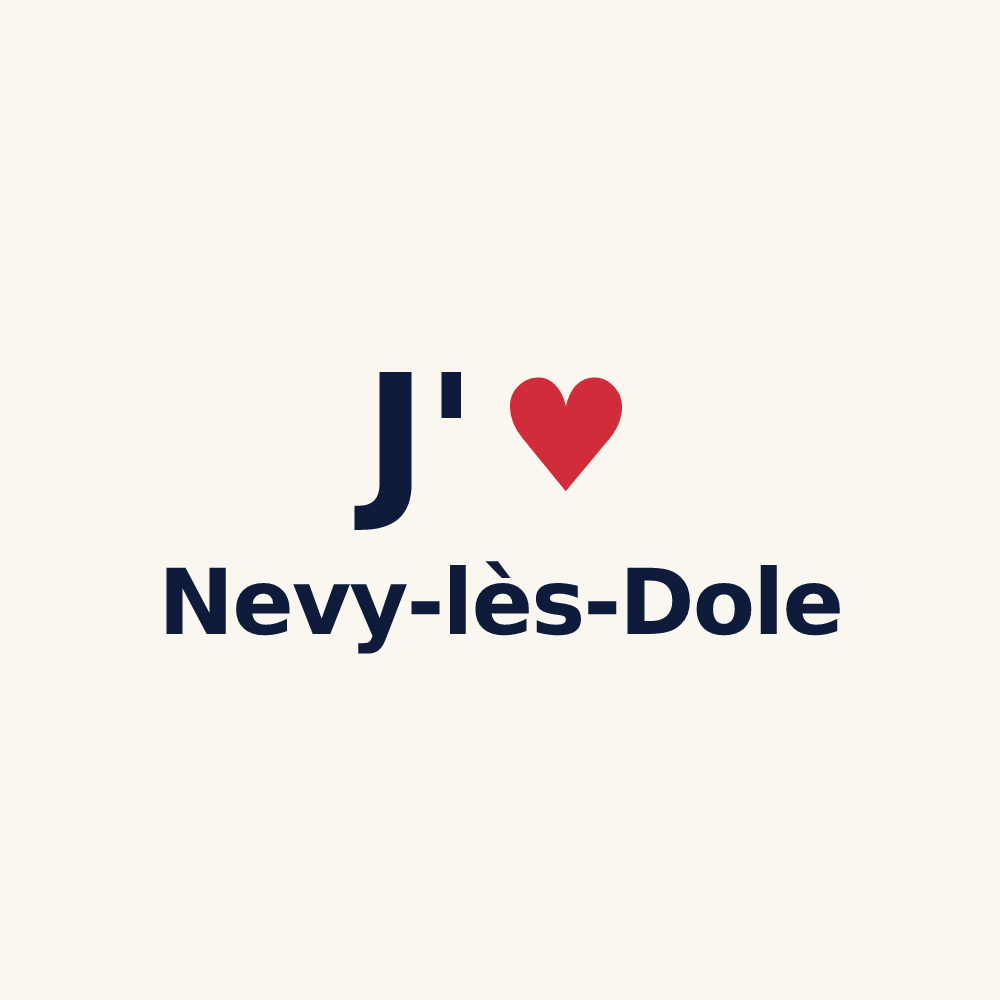 Tasse personnalisée Nevy-lès-Dole — design J'aime Nevy-lès-Dole
