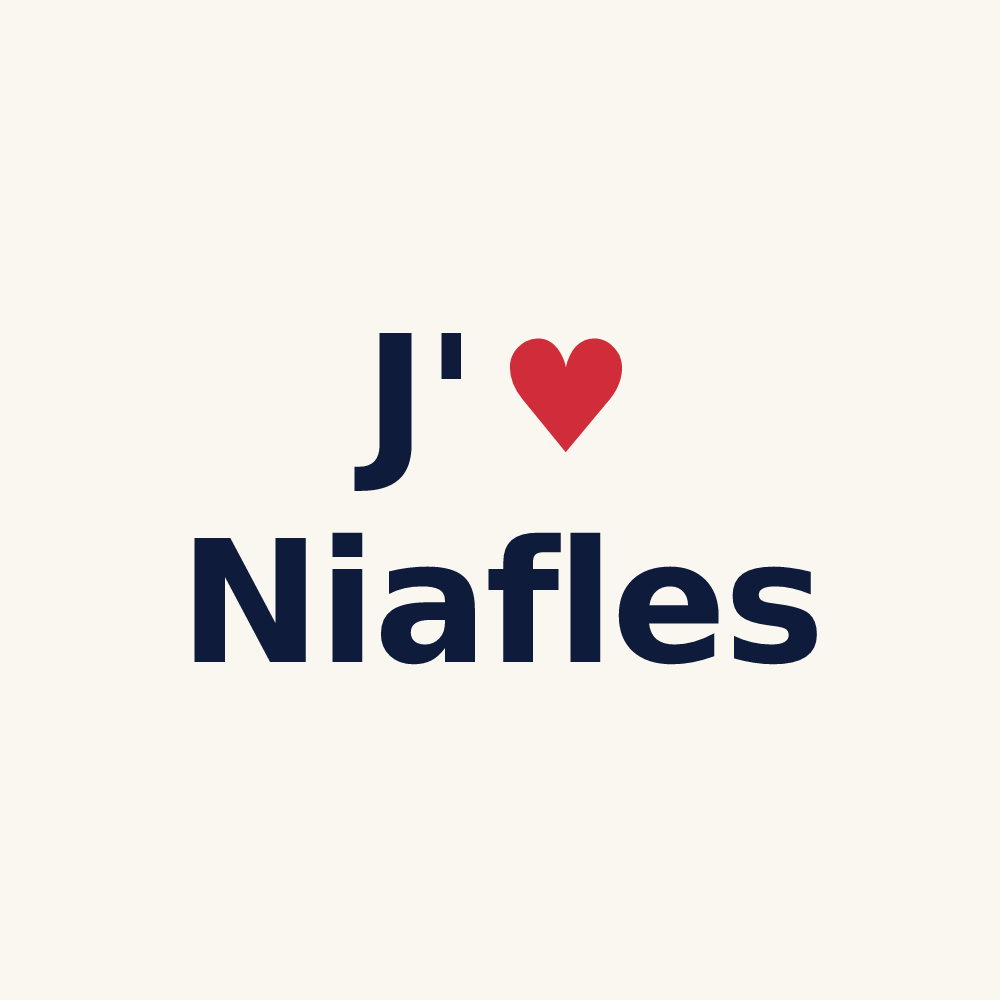 Tasse personnalisée Niafles — design J'aime Niafles