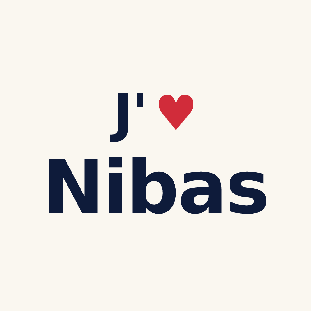Tasse personnalisée Nibas — design J'aime Nibas