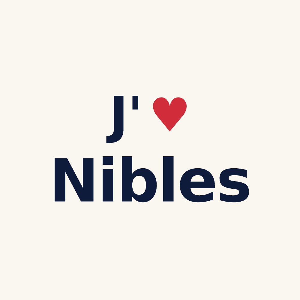 Tasse personnalisée Nibles — design « J'aime Nibles » imprimé sur la tasse