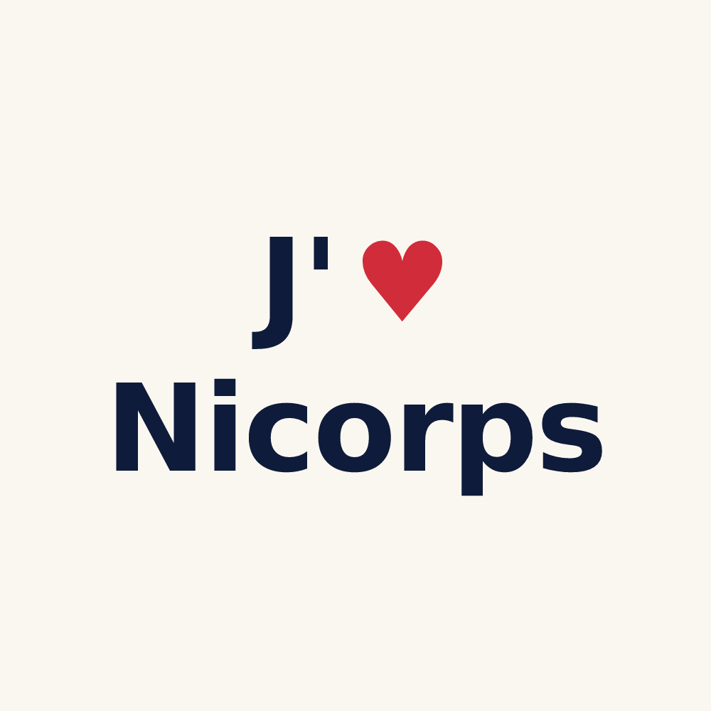 Tasse personnalisée Nicorps — design J'aime Nicorps