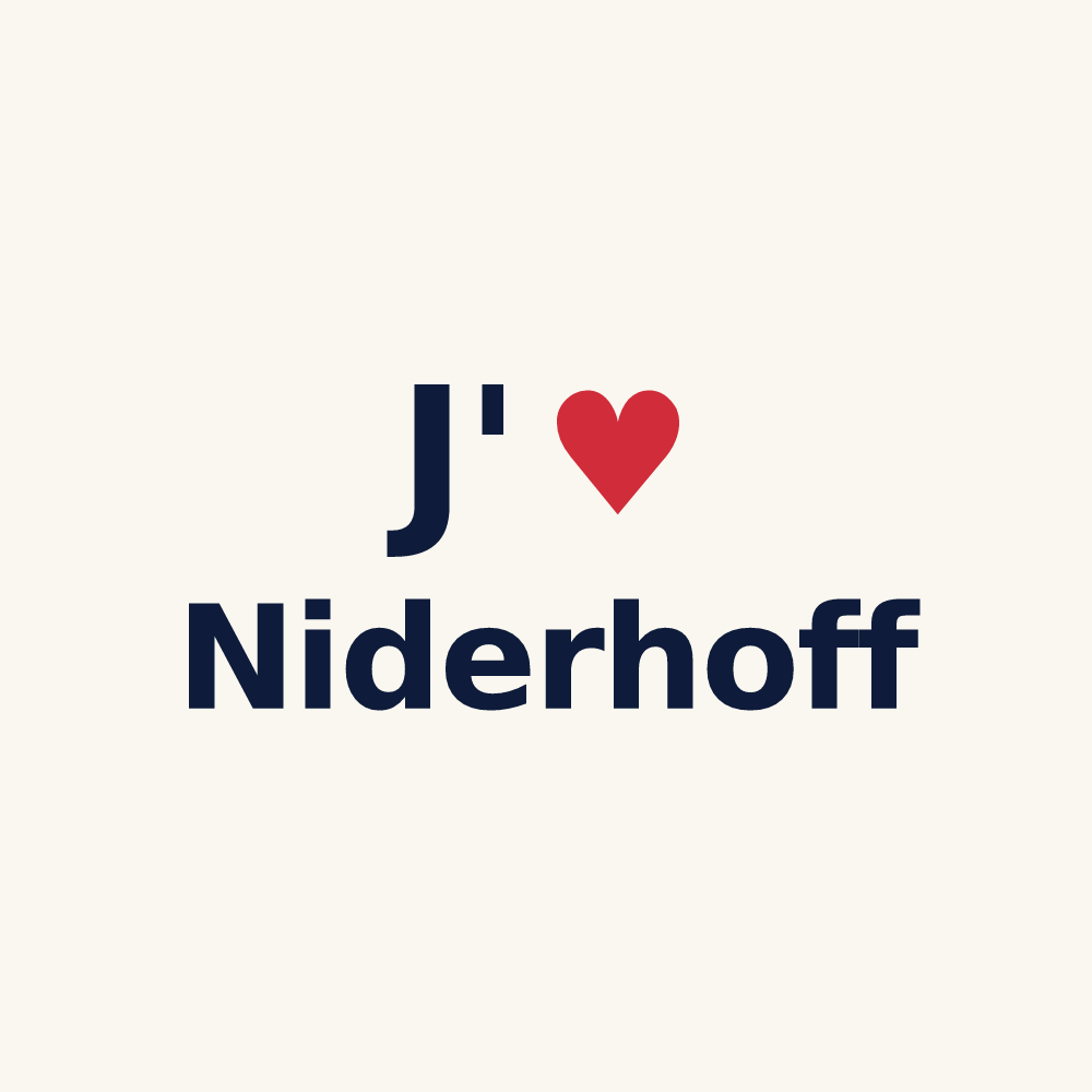 Tasse personnalisée Niderhoff — design J'aime Niderhoff