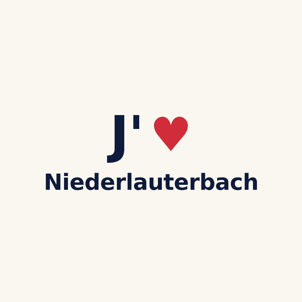 Tasse personnalisée Niederlauterbach — design J'aime Niederlauterbach