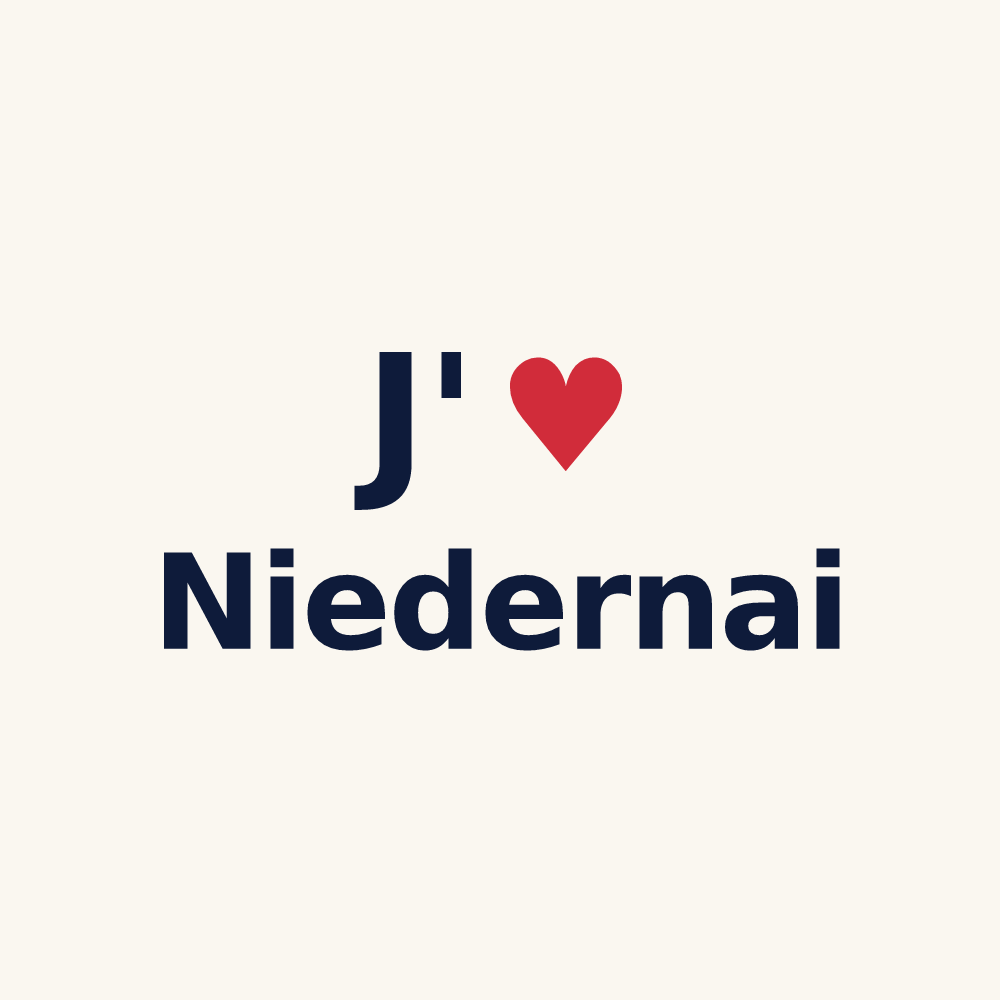 Tasse personnalisée Niedernai — design J'aime Niedernai