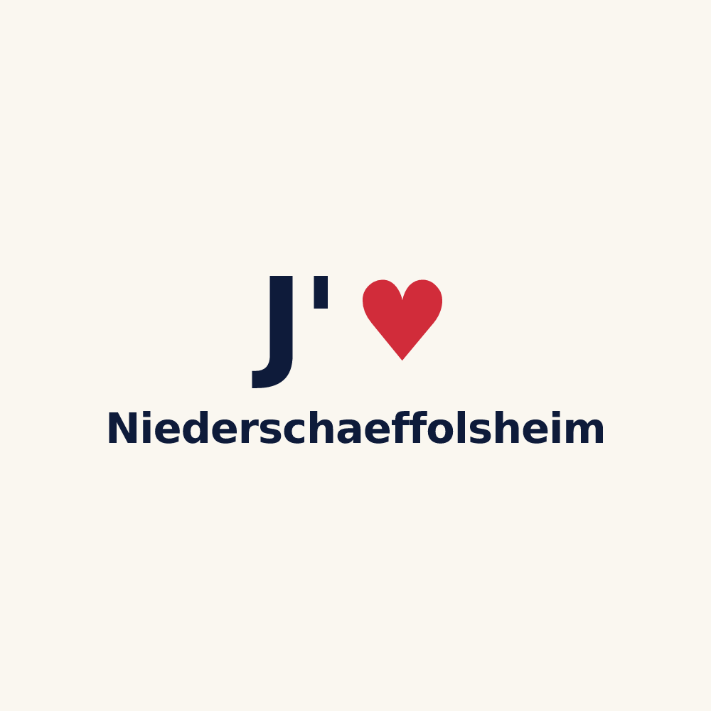 Tasse personnalisée Niederschaeffolsheim — design J'aime Niederschaeffolsheim