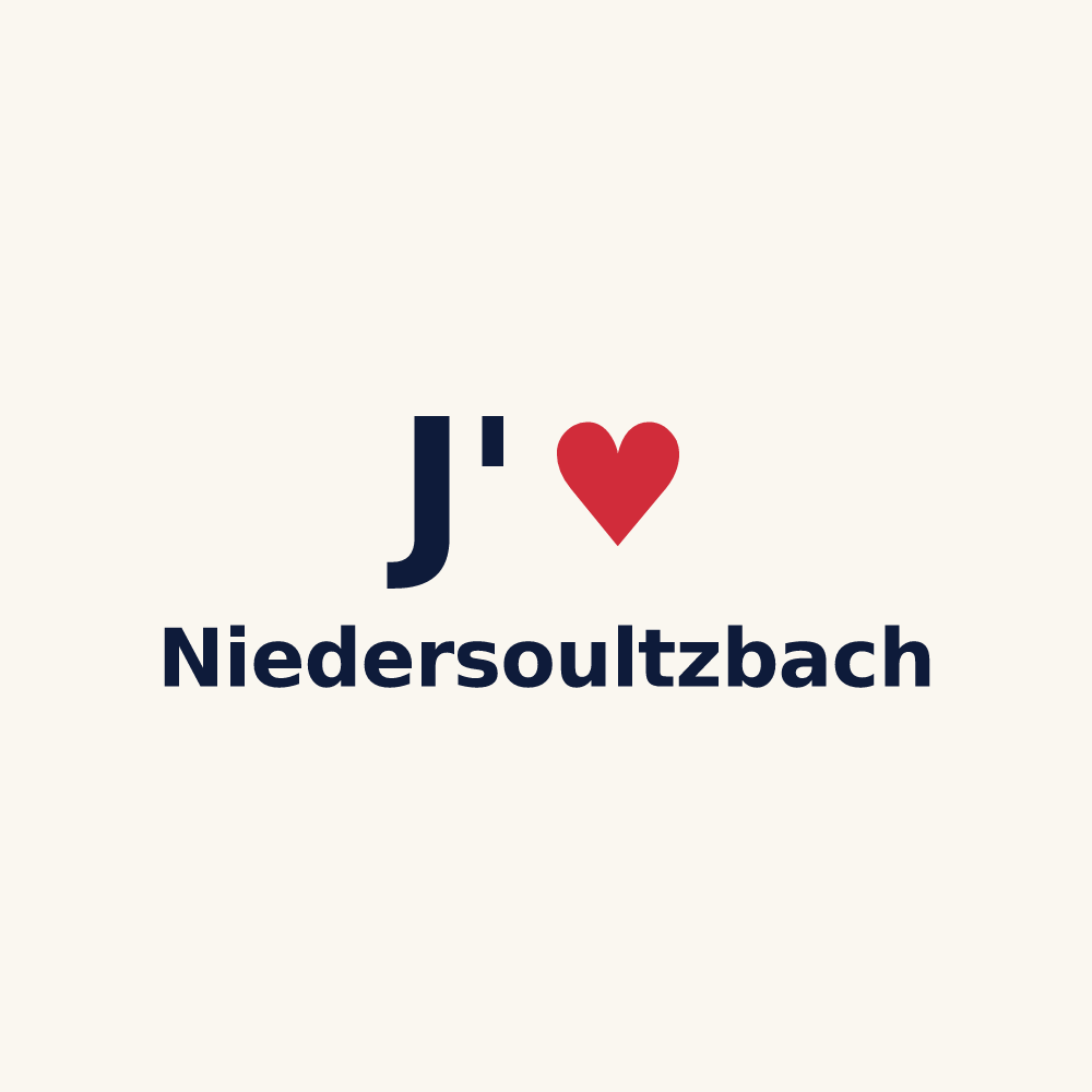 Tasse personnalisée Niedersoultzbach — design « J'aime Niedersoultzbach » imprimé sur la tasse